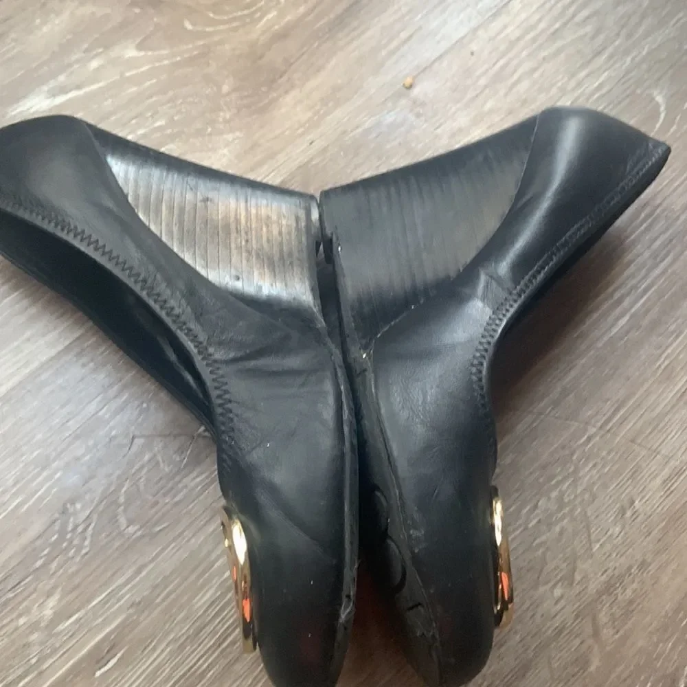 Bcbg generation black wedge heels size 8 1/2 GUC ❤️